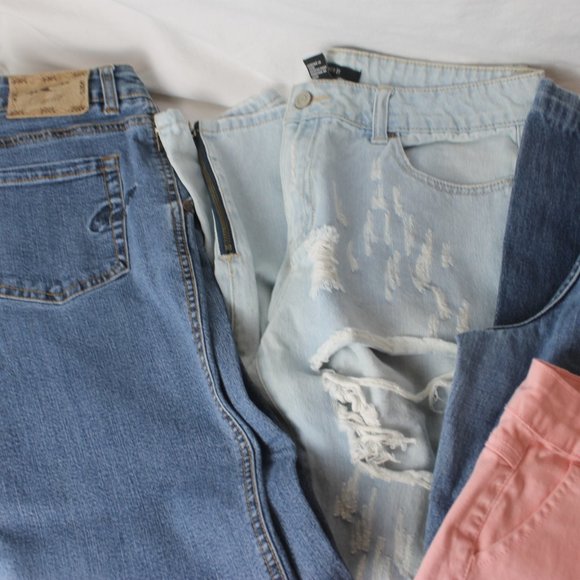 TOMMY, O'NEILL, CELLO FOREVER 21 Size 7 Lot of 4 Jeans & Shorts Denim Zipper - Picture 2 of 13